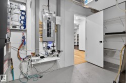 Utility room with electric panel and heating unit - 