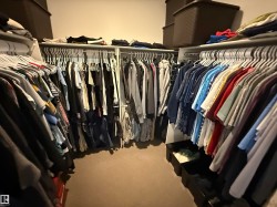 Spacious closet with light carpet - 