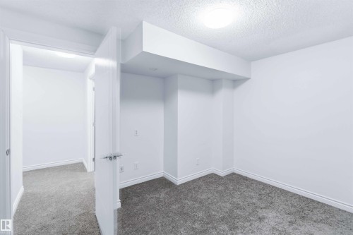 Basement with a textured ceiling and carpet - 115 Deer Ridge Drive, St. Albert, AB - Indoor Photo Showing Other Room