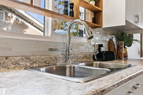 7203 93 Avenue, Edmonton, AB - Indoor Photo Showing Kitchen With Double Sink