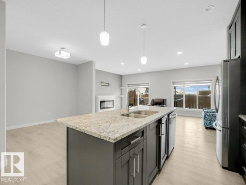 6412 167A Avenue, Edmonton, AB - Indoor Photo Showing Kitchen With Double Sink With Upgraded Kitchen