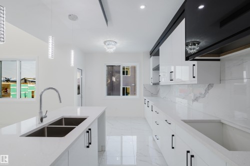 931 19 Avenue, Edmonton, AB - Indoor Photo Showing Kitchen With Double Sink With Upgraded Kitchen