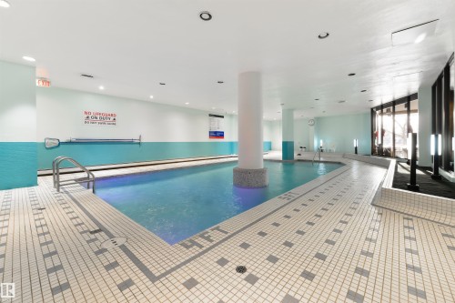 View of indoor community pool - 601 13910 Stony Plain Road, Edmonton, AB - Indoor Photo Showing Other Room With In Ground Pool