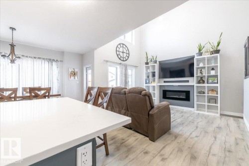 1035 Berg Place, Leduc, AB - Indoor With Fireplace