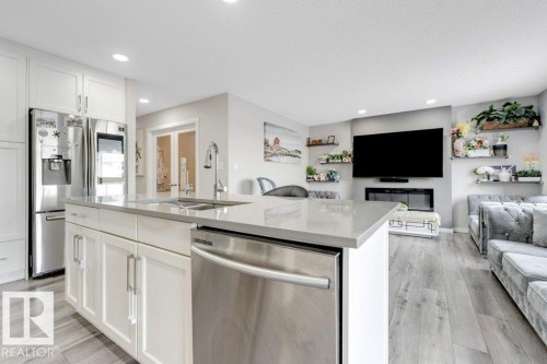 2326 Wonnacott Crescent, Edmonton, AB - Indoor Photo Showing Kitchen With Stainless Steel Kitchen
