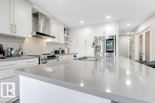 2326 Wonnacott Crescent, Edmonton, AB - Indoor Photo Showing Kitchen With Double Sink With Upgraded Kitchen