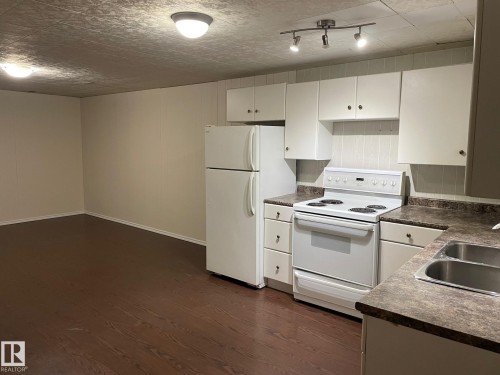 8407 52 Street, Edmonton, AB - Indoor Photo Showing Kitchen With Double Sink