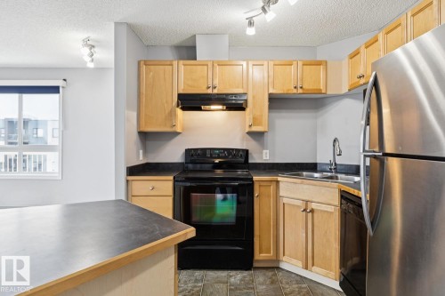 425 5350 199 Street Nw, Edmonton, AB - Indoor Photo Showing Kitchen With Double Sink