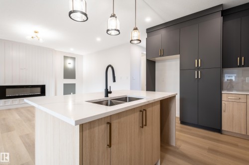 6229 Hampton Gray Avenue, Edmonton, AB - Indoor Photo Showing Kitchen With Double Sink