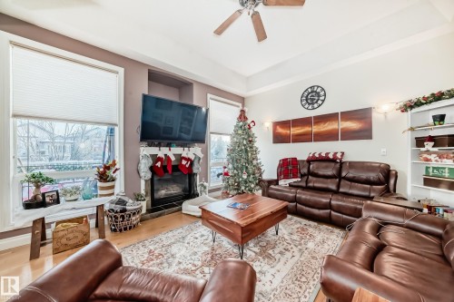 1605 Haswell Court, Edmonton, AB - Indoor Photo Showing Living Room With Fireplace