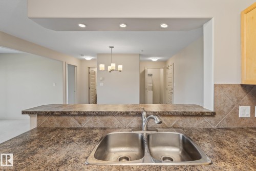 313 11615 Ellerslie Road, Edmonton, AB - Indoor Photo Showing Kitchen With Double Sink
