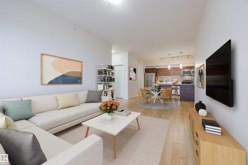 409 9517 160 Avenue, Edmonton, AB - Indoor Photo Showing Living Room