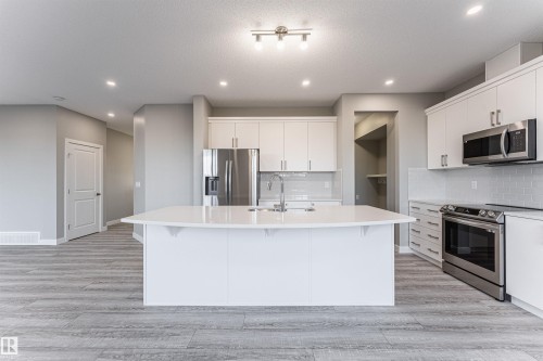 20512 22 Avenue, Edmonton, AB - Indoor Photo Showing Kitchen With Stainless Steel Kitchen With Double Sink With Upgraded Kitchen