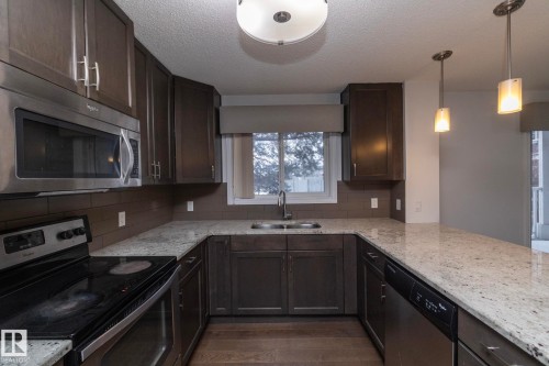 102 2203 44 Avenue, Edmonton, AB - Indoor Photo Showing Kitchen With Double Sink