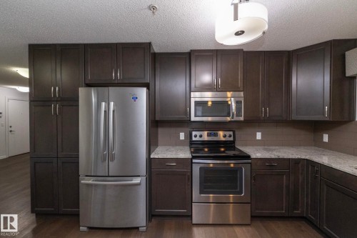 102 2203 44 Avenue, Edmonton, AB - Indoor Photo Showing Kitchen With Stainless Steel Kitchen