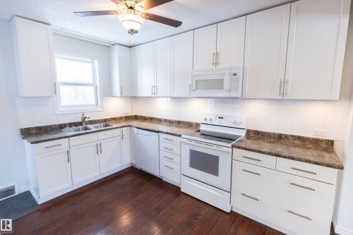 8335 76 Avenue, Edmonton, AB - Indoor Photo Showing Kitchen With Double Sink