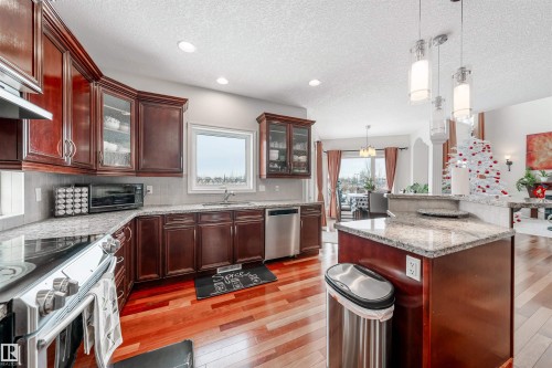 20524 58 Avenue, Edmonton, AB - Indoor Photo Showing Kitchen With Upgraded Kitchen