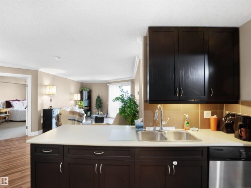 402 14604 125 Street, Edmonton, AB - Indoor Photo Showing Kitchen With Double Sink