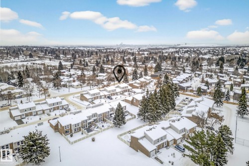 Snowy aerial view with a residential view - 7 Grandview Ridge, St. Albert, AB - Outdoor With View