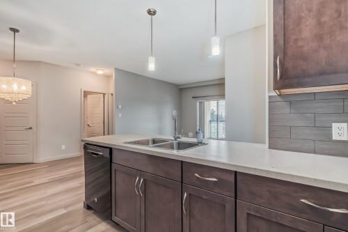 457 7805 71 Street, Edmonton, AB - Indoor Photo Showing Kitchen With Double Sink