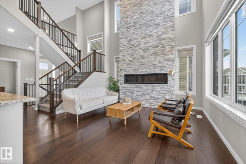 3419 Chickadee Drive, Edmonton, AB - Indoor With Fireplace