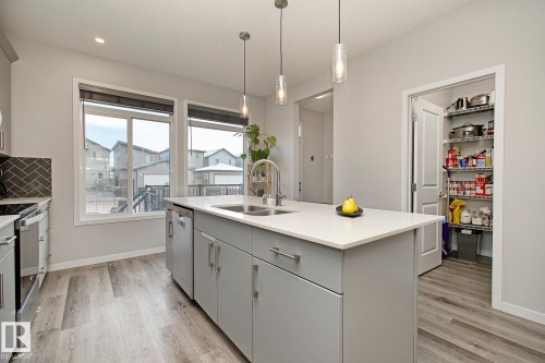 2219 160 Street, Edmonton, AB - Indoor Photo Showing Kitchen With Double Sink With Upgraded Kitchen