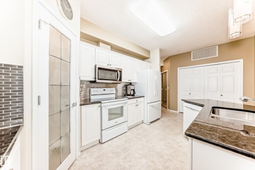301 11260 153 Avenue, Edmonton, AB - Indoor Photo Showing Kitchen With Double Sink