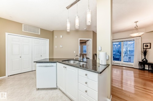 301 11260 153 Avenue, Edmonton, AB - Indoor Photo Showing Kitchen With Double Sink