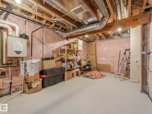 View of unfinished basement - 4447 Kinsella Green, Edmonton, AB - Indoor Photo Showing Basement