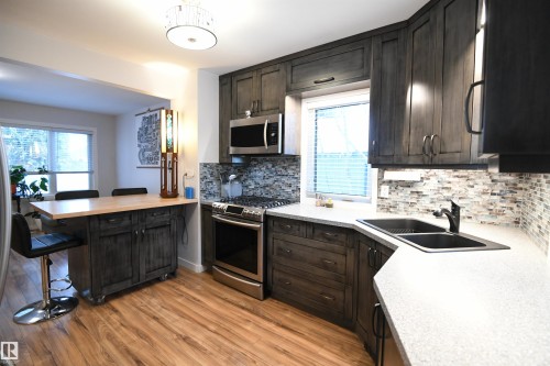 11622 123 Street, Edmonton, AB - Indoor Photo Showing Kitchen With Double Sink With Upgraded Kitchen