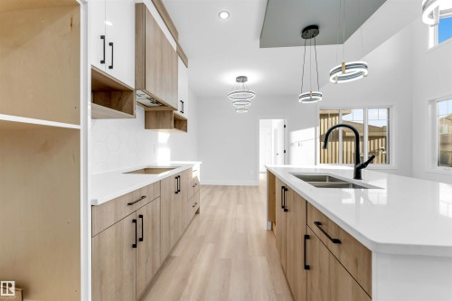 22932 80 Avenue, Edmonton, AB - Indoor Photo Showing Kitchen With Double Sink With Upgraded Kitchen