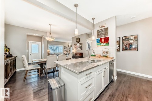 18136 76 Street, Edmonton, AB - Indoor Photo Showing Kitchen With Double Sink