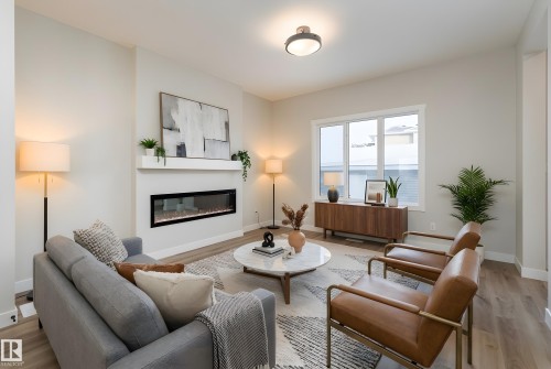 8532 96 Avenue, Morinville, AB - Indoor Photo Showing Living Room With Fireplace