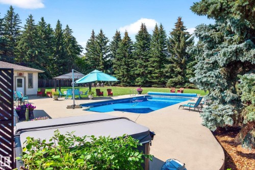 24 Valleyview Crescent, Rural Sturgeon County, AB - Outdoor With In Ground Pool