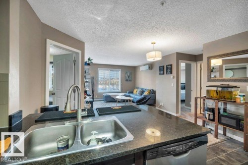 214 12045 22 Avenue, Edmonton, AB - Indoor Photo Showing Kitchen With Double Sink