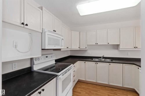 312 15499 Castle Downs Road, Edmonton, AB - Indoor Photo Showing Kitchen With Double Sink