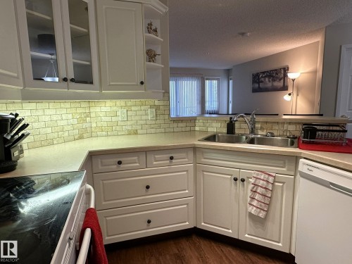 315 9730 174 Street, Edmonton, AB - Indoor Photo Showing Kitchen With Double Sink