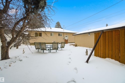 View of snow covered house - 5711 95 Avenue, Edmonton, AB - Outdoor