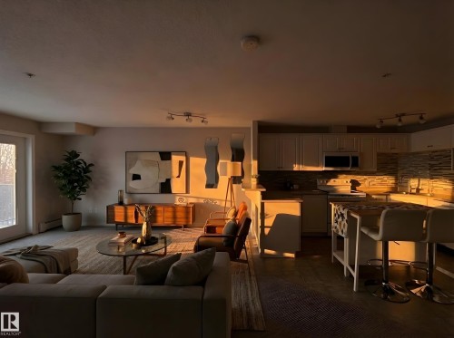 206 111 Edwards Drive, Edmonton, AB - Indoor Photo Showing Living Room