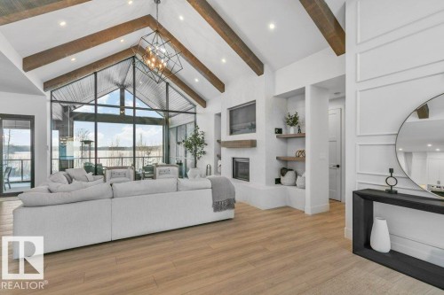 42 2307 Twp Road 522, Rural Parkland County, AB - Indoor Photo Showing Other Room With Fireplace