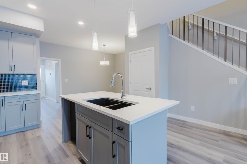 5418 69 Street, Beaumont, AB - Indoor Photo Showing Kitchen With Double Sink