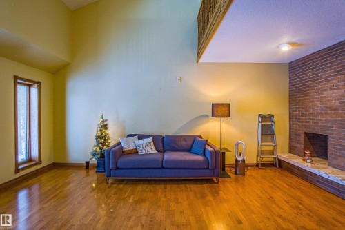3550 199 Street Nw, Edmonton, AB - Indoor Photo Showing Living Room With Fireplace