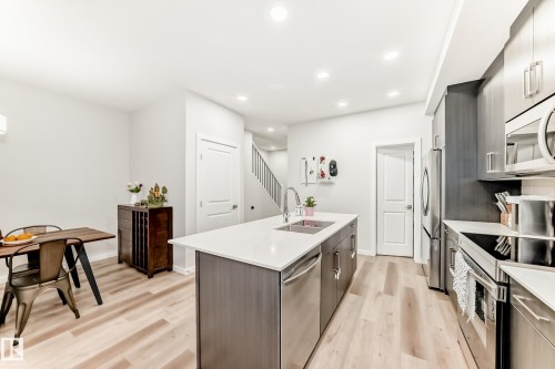 332 29 Street, Edmonton, AB - Indoor Photo Showing Kitchen With Double Sink