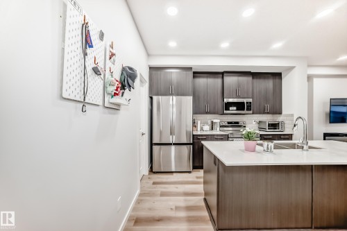 332 29 Street, Edmonton, AB - Indoor Photo Showing Kitchen With Double Sink With Upgraded Kitchen