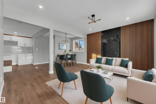 4320 74 Street, Edmonton, AB - Indoor Photo Showing Living Room