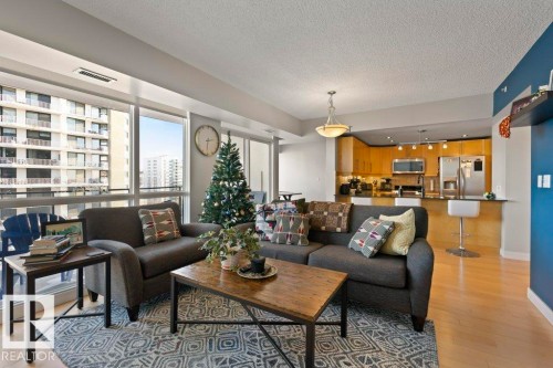 1104 10046 117 Street, Edmonton, AB - Indoor Photo Showing Living Room