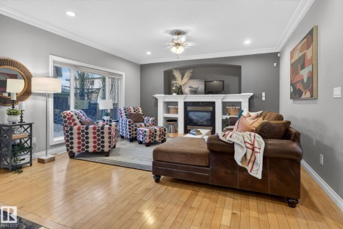 13608 160 Avenue, Edmonton, AB - Indoor Photo Showing Living Room With Fireplace