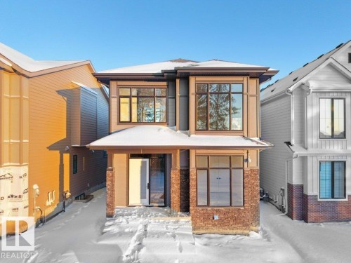 View of snow covered rear of property - 6131 Crawford Drive, Edmonton, AB - Outdoor