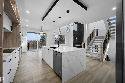2020 Collip Crescent Sw, Edmonton, AB - Indoor Photo Showing Kitchen With Upgraded Kitchen