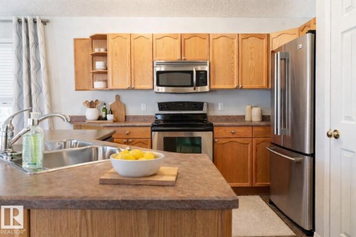 536 Leger Way, Edmonton, AB - Indoor Photo Showing Kitchen With Double Sink